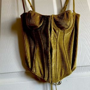 Chartreuse Velvet Corset